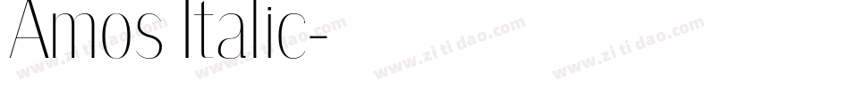 Amos Italic字体转换